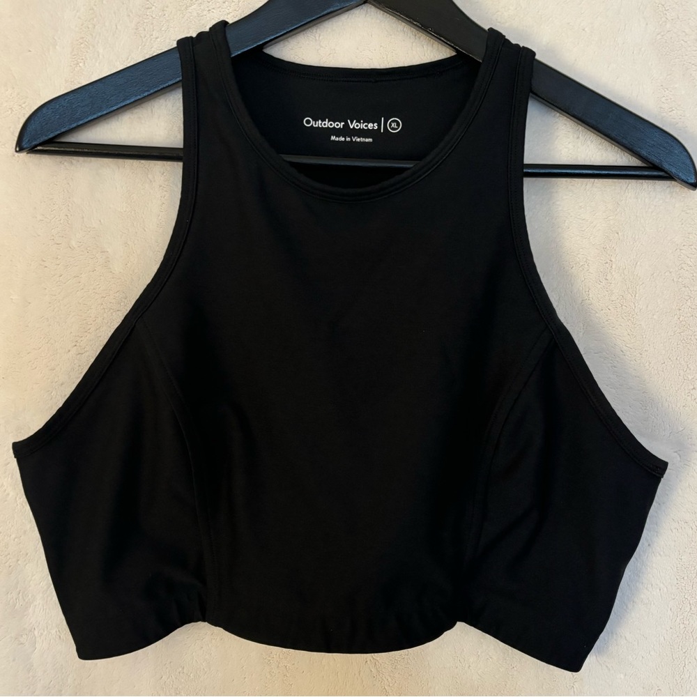 Outdoor Voices Black High Neck Sports Bra Size XL